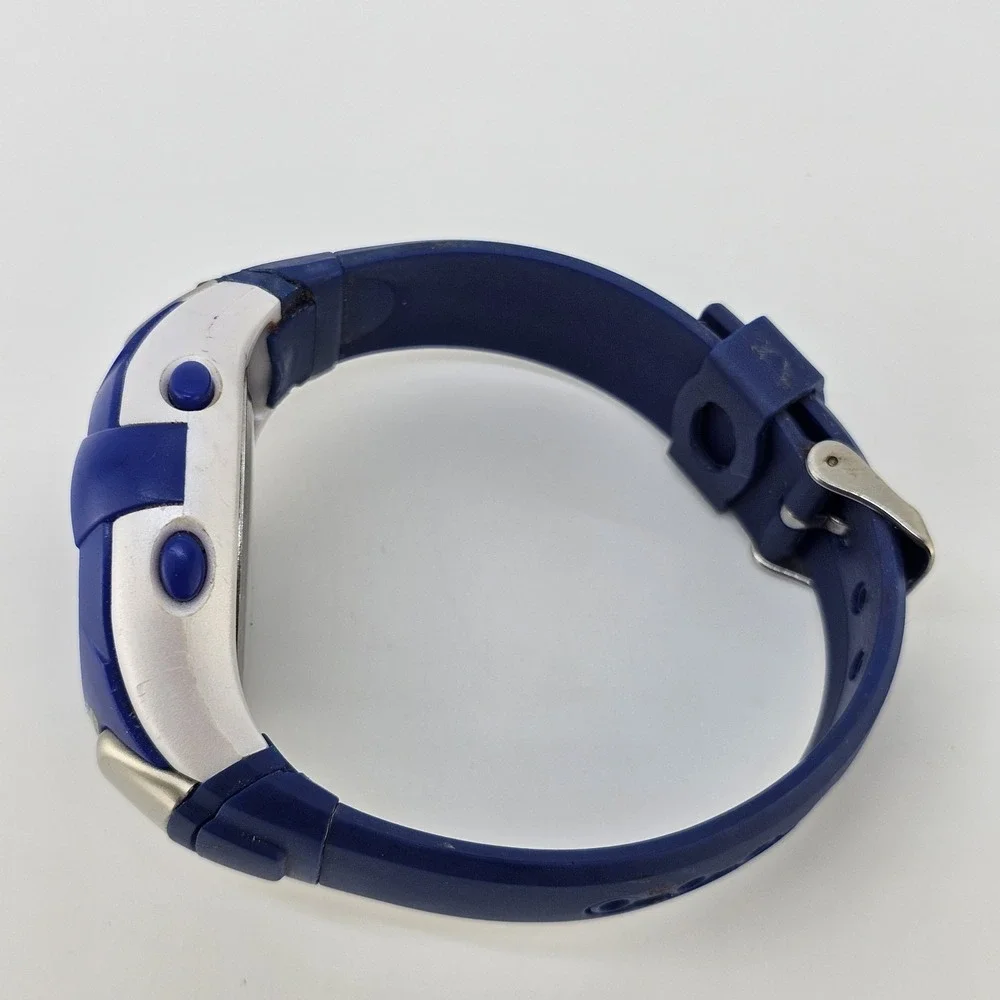 Men's Skechers Sports Watch 44MM Blue White Case Blue Plastic Bands New Battery